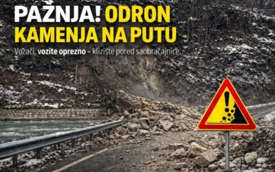Kamenje zatrpalo saobraćajnicu koja se rekonstruiše, topljenje snega pokrenulo klizište u Šehovića polju
