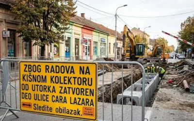 Zbog radova na kišnom kolektoru od utorka zatvoren deo ulice Cara Lazara