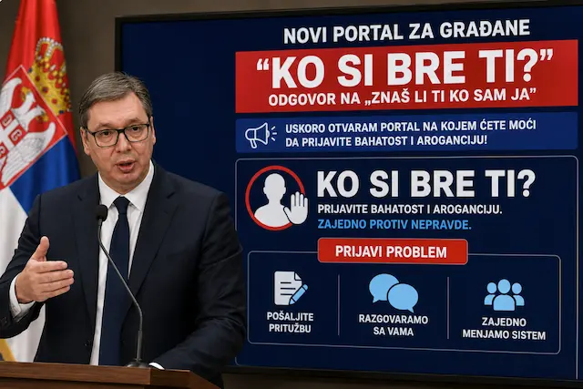 „KO SI BRE TI?”: VUČIĆ NAJAVIO PORTAL ZA PRIJAVU BAHATIH FUNKCIONERA