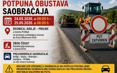 Zatvara se put Arilje – Prilike od 24. do 25. maja zbog asfaltiranja