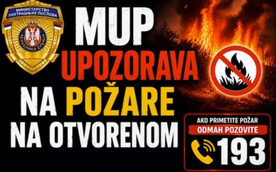 MUP apeluje na građane: Letnji meseci donose ogroman rizik od požara na otvorenom