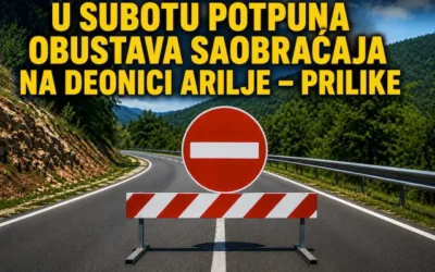 U subotu potpuna obustava saobraćaja na deonici Arilje-Prilike