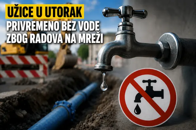 Zbog radova na vodovodnoj mreži:Više užičkih ulica utorak bez vode