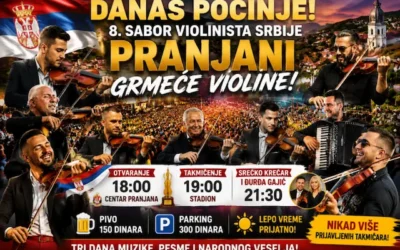 DANAS POČINJE VELIKI NARODNI SABOR: PRANJANI ĆE TRI DANA GRMETI OD VIOLINA