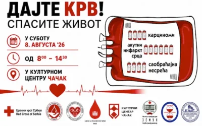 Čačak domaćin velike akcije dobrovoljnog davanja krvi