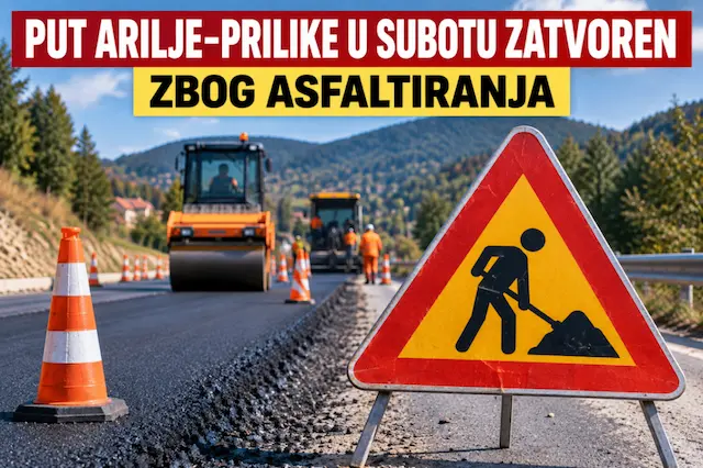 Put Arilje–Prilike potpuno zatvoren u subotu: Saobraćaj se preusmerava preko Guče i Kotraže