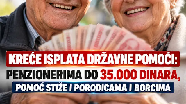 Počela isplata državne pomoći: Penzionerima danas leže do 35.000 dinara, evo ko sve dobija novac