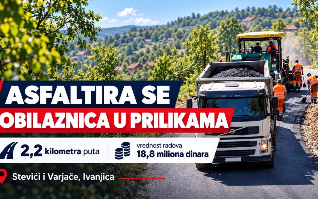 Asfaltira se obilaznica u Prilikama: Za 2,2 kilometra puta izdvojeno 18,8 miliona dinara